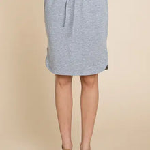 Load image into Gallery viewer, Gray Knee Length Drawstring Skirt