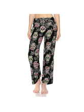 Load image into Gallery viewer, Multicolor Sugar Skull Print Buttery Soft Lounge Pants - Athena's Fashion Boutique