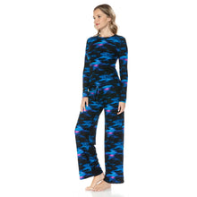Load image into Gallery viewer, Outer Space 2 Piece Longsleeve Shirt and Pants Lounge Set