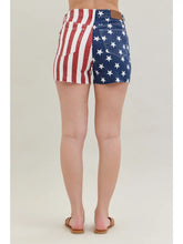 Load image into Gallery viewer, Judy Blue High Waist Americana Flag Fray Hem Shorts