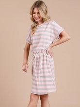 Load image into Gallery viewer, Stripe Short Sleeve Mini Dress