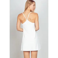 Load image into Gallery viewer, White Sleeveless Active Tennis Mini Dress