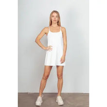 Load image into Gallery viewer, White Sleeveless Active Tennis Mini Dress