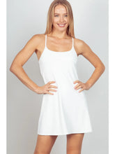 Load image into Gallery viewer, White Sleeveless Active Tennis Mini Dress