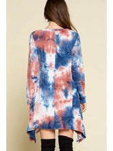 Load image into Gallery viewer, Tie Dye Wash Out Fishtail Hem Dress with Pockets - Athena's Fashion Boutique