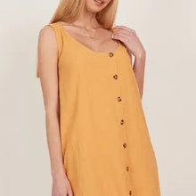 Load image into Gallery viewer, Women's Open Tie Back One Piece Button Tunic Dress with Pockets