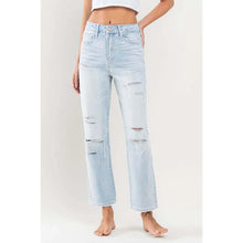 Load image into Gallery viewer, Vervet Super High Rise Distressed Crop Straight Jeans