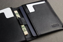 Load image into Gallery viewer, Kiko Leather Black Slim Bifold Wallet #102
