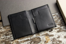 Load image into Gallery viewer, Kiko Leather Black Slim Bifold Wallet #102
