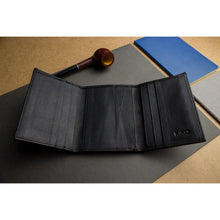 Load image into Gallery viewer, Kiko Leather Black Trifold Wallet #125
