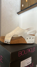 Load image into Gallery viewer, Metallic White Volta II Sandals by Corkys
