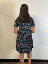 Load image into Gallery viewer, Navy Floral Short Sleeve Dress
