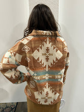 Load image into Gallery viewer, Aztec Printed Henley Woven Pullover Jacket
