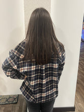 Load image into Gallery viewer, Long Sleeve Suede Pocket Detail Brushed Plaid Shacket
