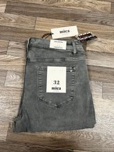 Load image into Gallery viewer, Mica Denim High Rise Straight Leg Vintage Garment Dyed Gunmetal Gray Jeans
