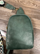 Load image into Gallery viewer, Ellen Teal Sling Bag w/ Removable Guitar Strap
