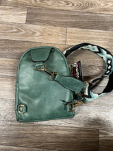 Load image into Gallery viewer, Ellen Teal Sling Bag w/ Removable Guitar Strap
