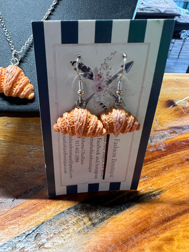 Croissant .925 Sterling Silver Hook Earrings - Athena's Fashion Boutique