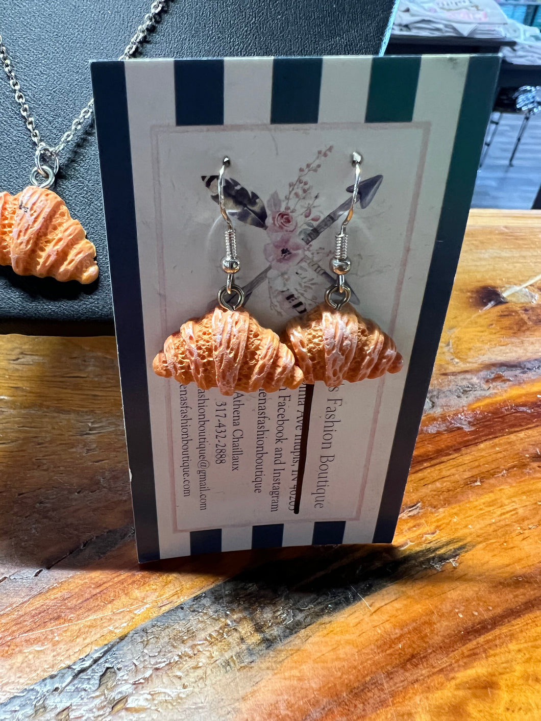 Croissant .925 Sterling Silver Hook Earrings - Athena's Fashion Boutique