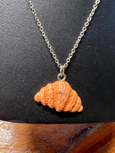 Load image into Gallery viewer, Croissant Charm .925 Sterling Silver Necklace - Athena&#39;s Fashion Boutique
