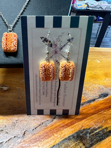 Bread Earrings .925 Sterling Silver Hooks - Athena's Fashion Boutique
