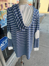 Load image into Gallery viewer, Blue and White Casual Hoodie - Athena&#39;s Fashion Boutique
