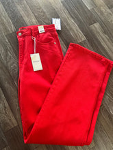 Load image into Gallery viewer, Judy Blue Denim Red High Waisted Jeans
