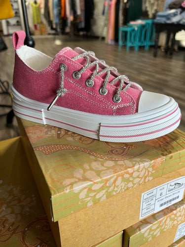 Very G Pink Sparkly Aman Tennis Shoes