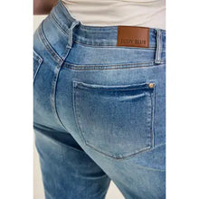 Load image into Gallery viewer, Judy Blue High Waist Tummy Control Contrast Wash Straight Leg Jeans
