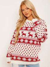 Load image into Gallery viewer, Reindeer Snowflake Knitted Winter Sweater
