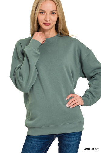 Ash Jade Fleece Round Neck Sweatshirt