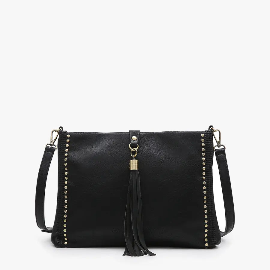 Jen & Co Black Marie Crossbody with Grommet Details - Athena's Fashion Boutique