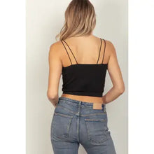 Load image into Gallery viewer, Soft Stretchy Double Strap Slim Fit Cropped Tank Top
