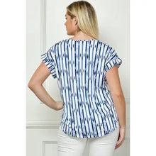 Load image into Gallery viewer, Plus Size Short Sleeve Dolman Blouse
