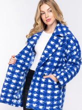 Load image into Gallery viewer, Blue and White Checkered Coat
