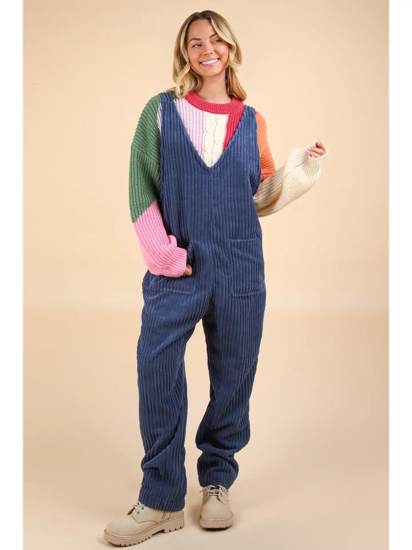 Blue corduroy overalls online