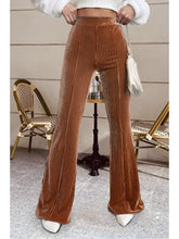 Load image into Gallery viewer, High Waist Flare Velvet Pants - Athena&#39;s Fashion Boutique
