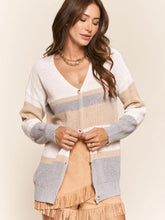 Load image into Gallery viewer, Stripe Button Down Knit Cardigan - Athena&#39;s Fashion Boutique
