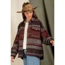 Load image into Gallery viewer, Aztec Oversized Shacket Jacket - Athena&#39;s Fashion Boutique
