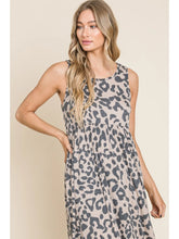 Load image into Gallery viewer, Animal Print Sleeveless Dress with Pockets
