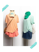 Load image into Gallery viewer, Coral Orange Twisted Hem Knit Top
