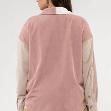 Load image into Gallery viewer, Plis Pink  Colorblock Corduroy Jacket
