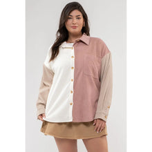 Load image into Gallery viewer, Plis Pink  Colorblock Corduroy Jacket
