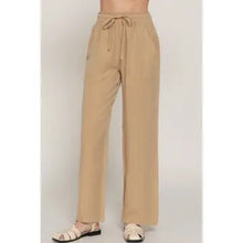 Load image into Gallery viewer, Dark Sands Elastic Waist Tencel Long Pants
