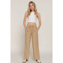 Load image into Gallery viewer, Dark Sands Elastic Waist Tencel Long Pants
