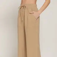 Load image into Gallery viewer, Dark Sands Elastic Waist Tencel Long Pants
