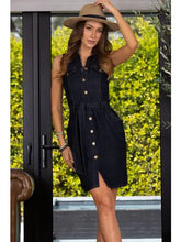 Load image into Gallery viewer, Denim Button Up Mini Dress
