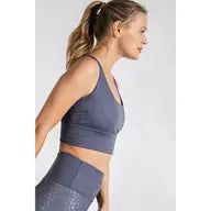 Load image into Gallery viewer, Rae Mode Vintage Denim Padded Sports Bra - Athena&#39;s Fashion Boutique
