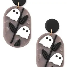 Ghost Halloween Clay Earrings - Athena's Fashion Boutique