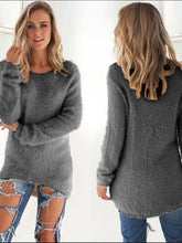 Load image into Gallery viewer, Casual Long Sleeve Crew Neck Pullover Sweater - Athena&#39;s Fashion Boutique
